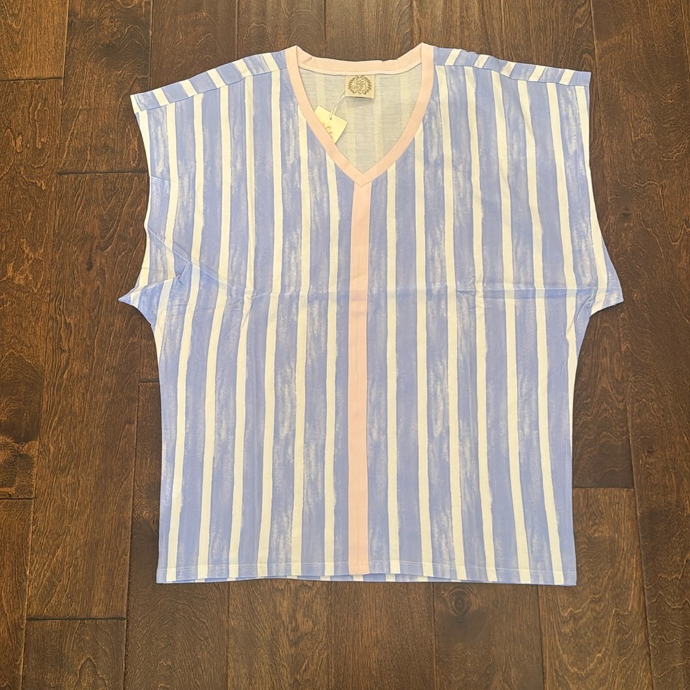 NWT TBBC Colada Cover Up - Sea Wall Stripe with Palm Beach Pink XS price firm